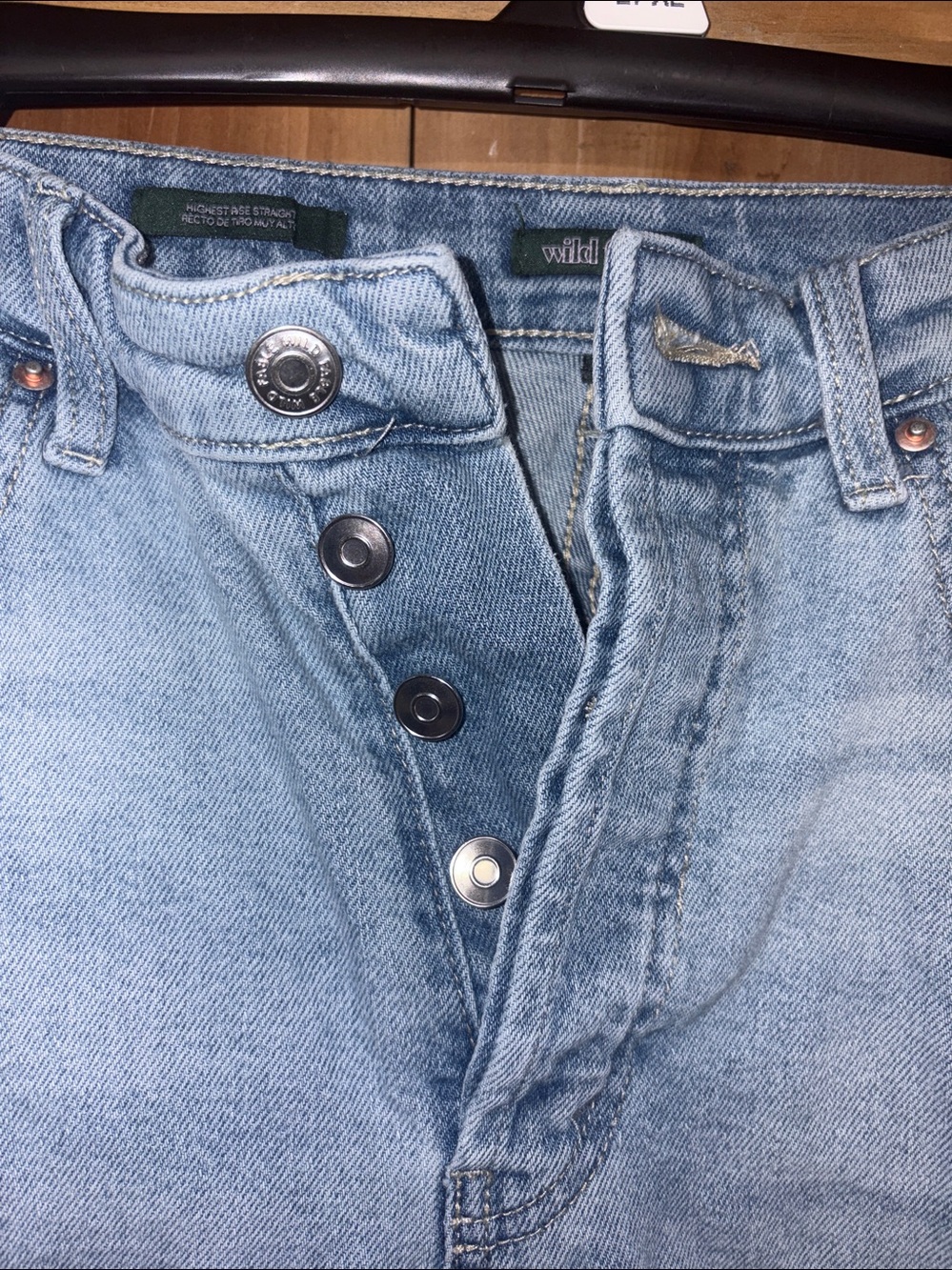 wild fable Light Blue Distressed Straight-Leg Jeans - Picture 2 of 4